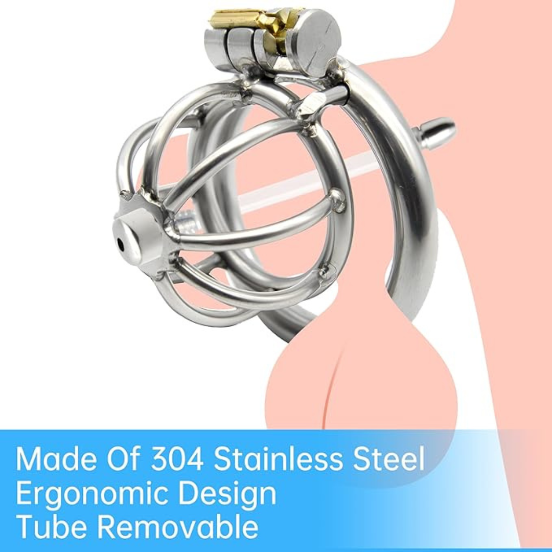 Penis Cage with Urethral Plug