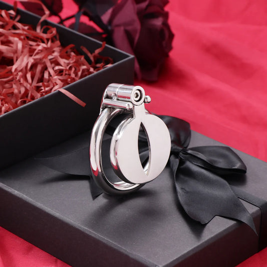 Flat Steel Pussy Chastity Cage
