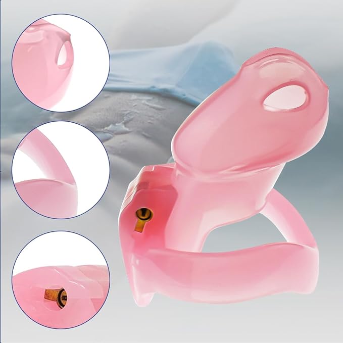 Pink Acrylic Chastity Cage