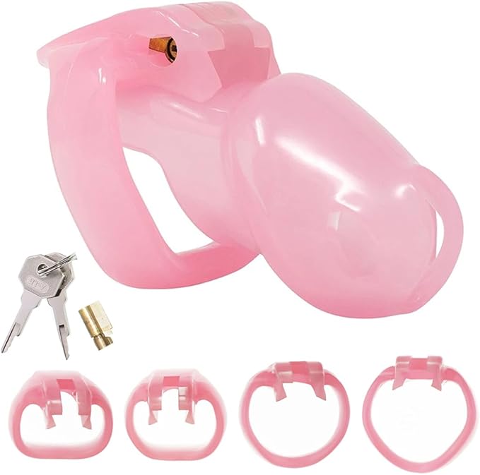 Pink Acrylic Chastity Cage