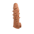 Brown silicone Sleeve with textured surface on a white background