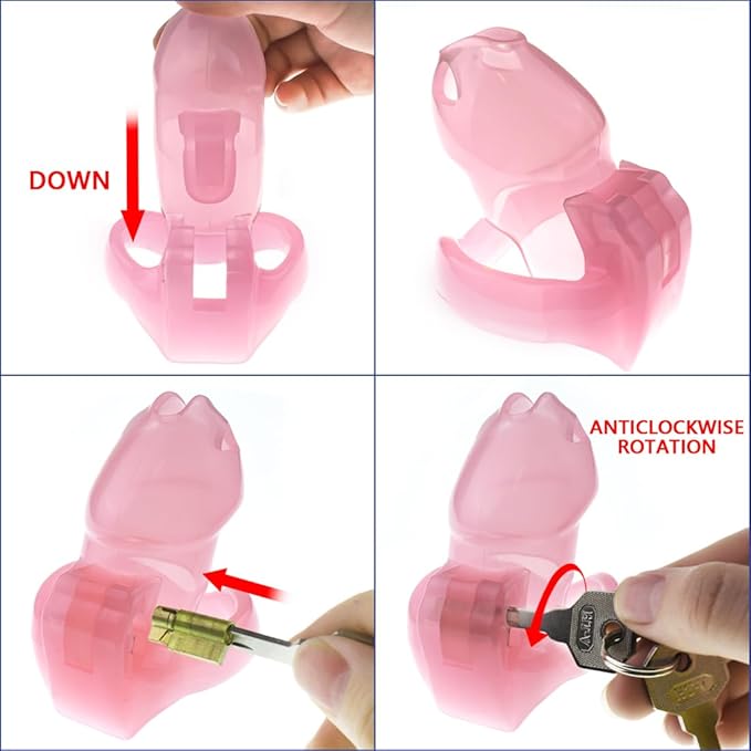 Pink Acrylic Chastity Cage