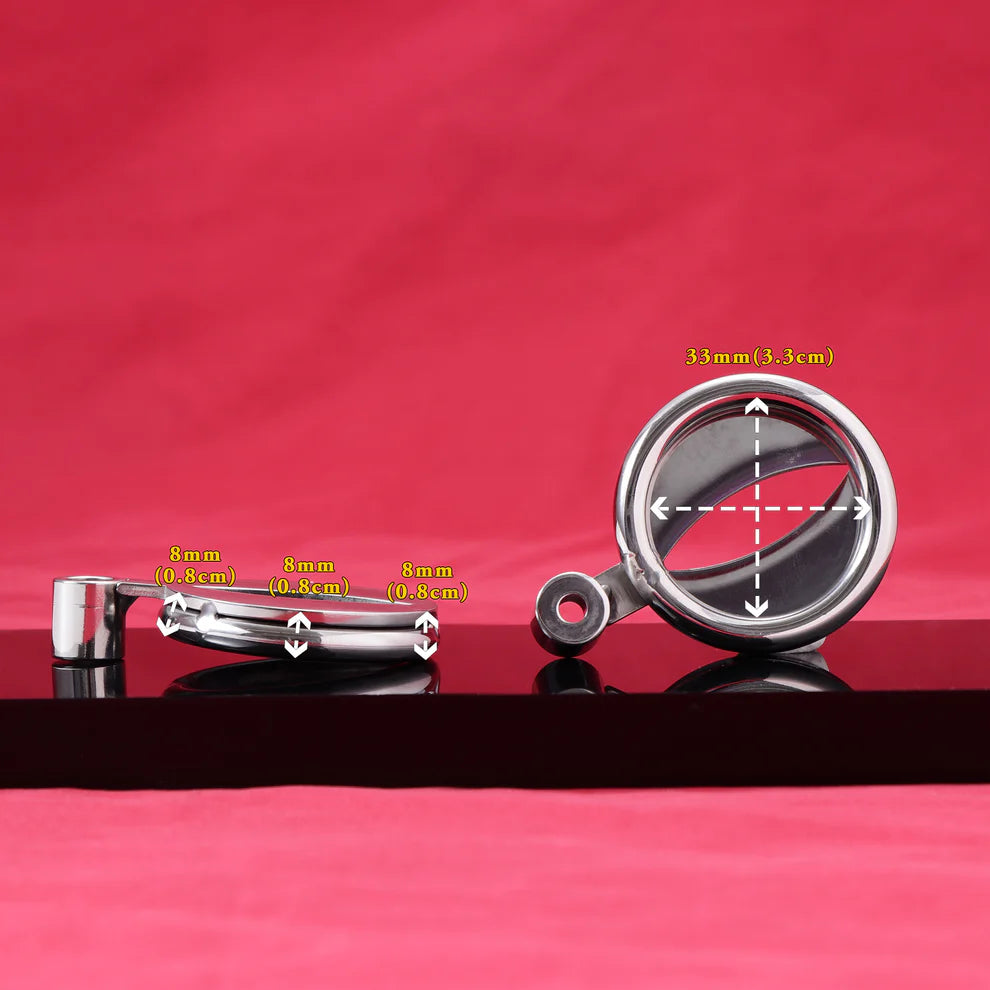 Flat Steel Pussy Chastity Cage