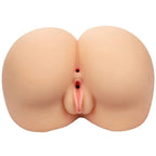Realistic silicone sex doll on a white background