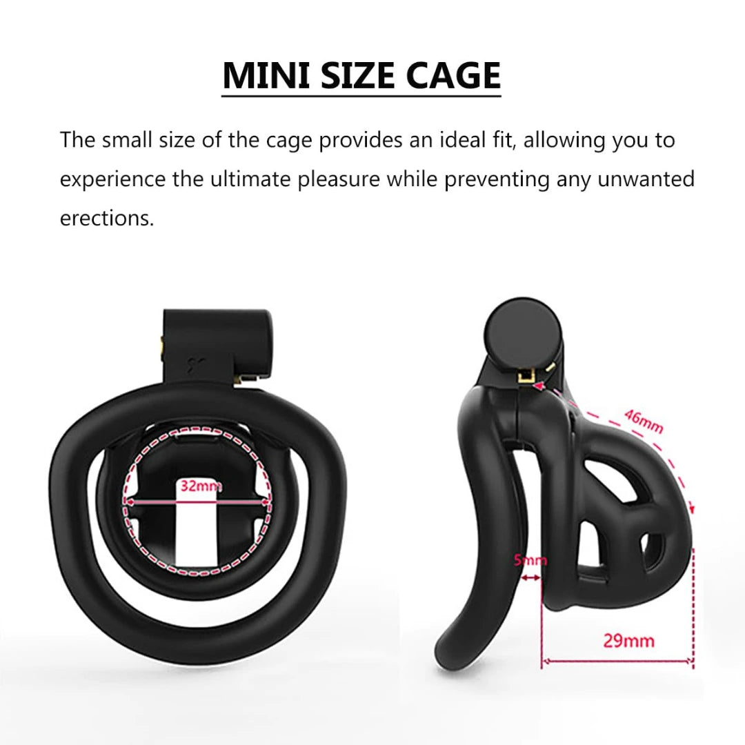 Mini black penis cage
