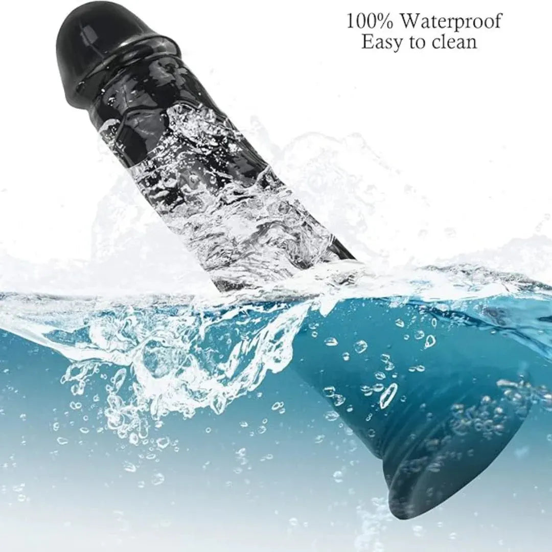 Black dildo waterproof