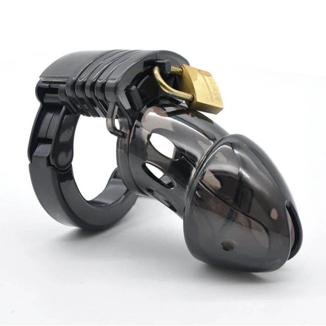 Black Plastic Chastity Cage