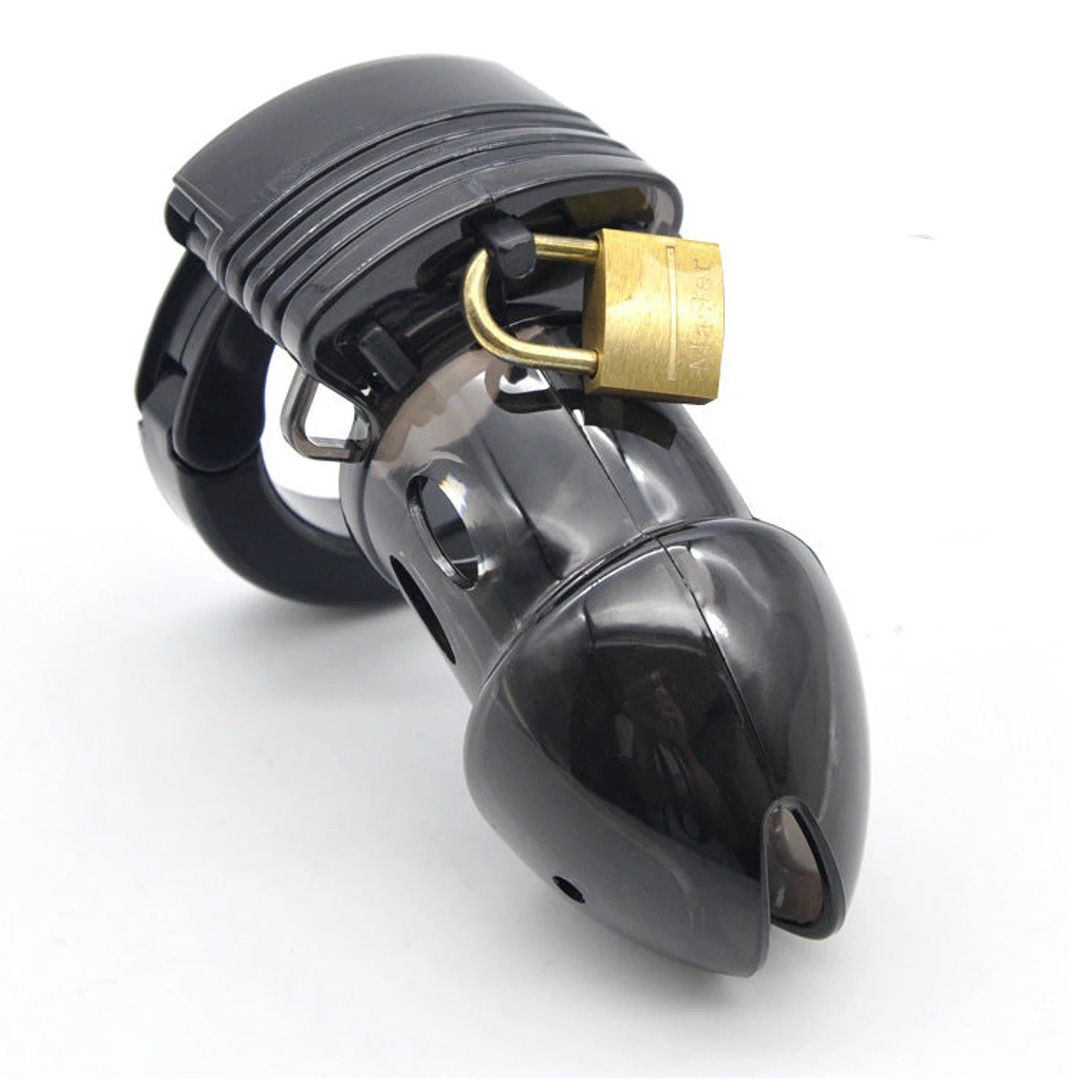 Black Plastic Chastity Cage