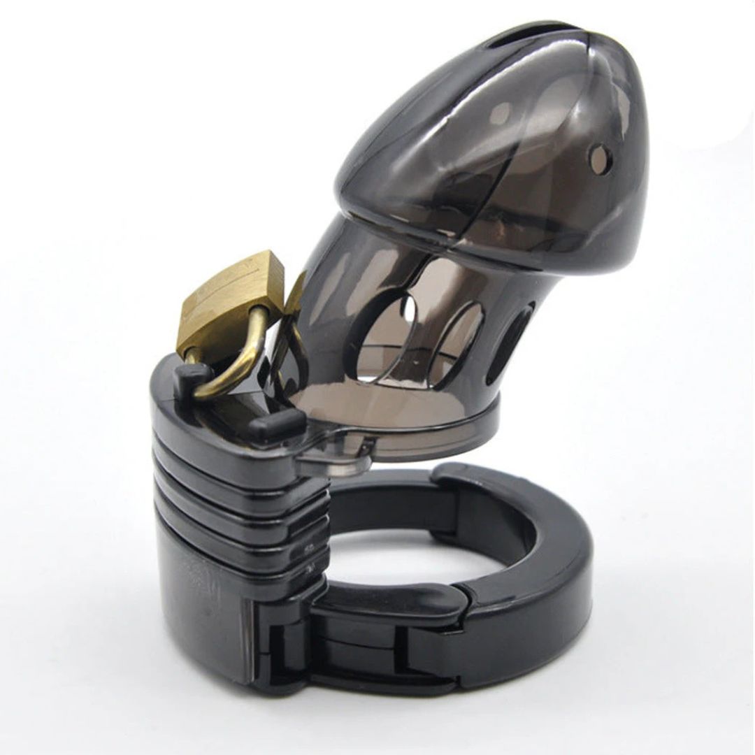 Black Plastic Chastity Cage