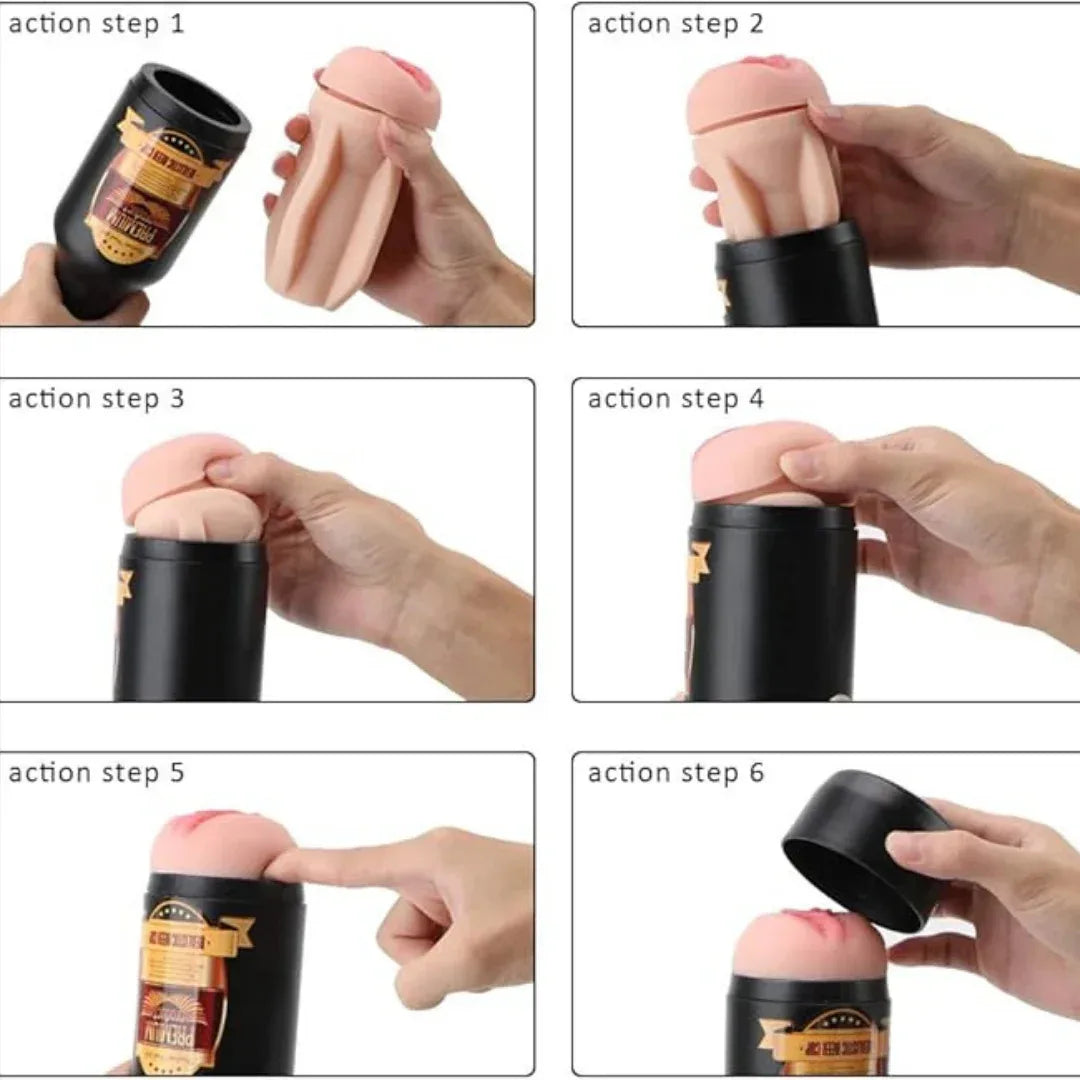 Step-by-step guide on how to use  masturbator with a pump.