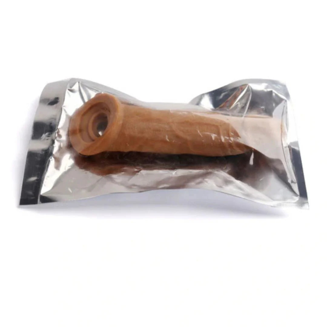 Brown Realistic Penis Sleeve 8 Inches