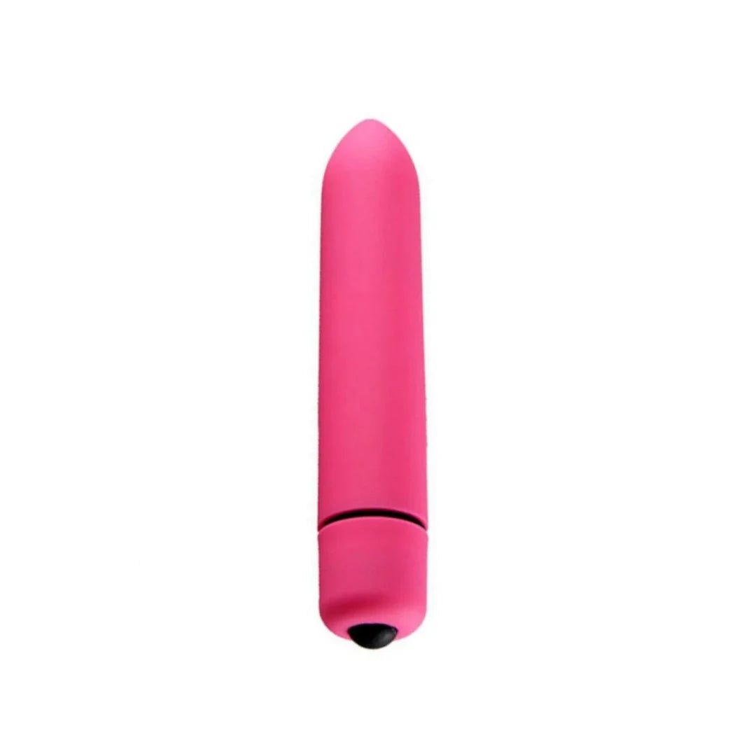 Pink cylindrical Vibrator with a black base 