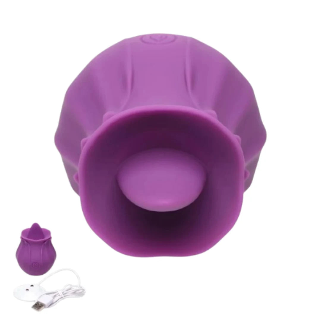 Purple silicone product with USB cable 
