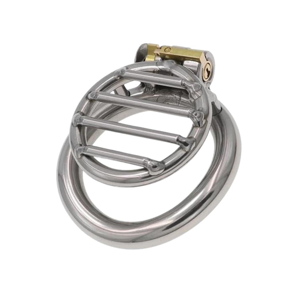 Metal Flat chastity cage 01