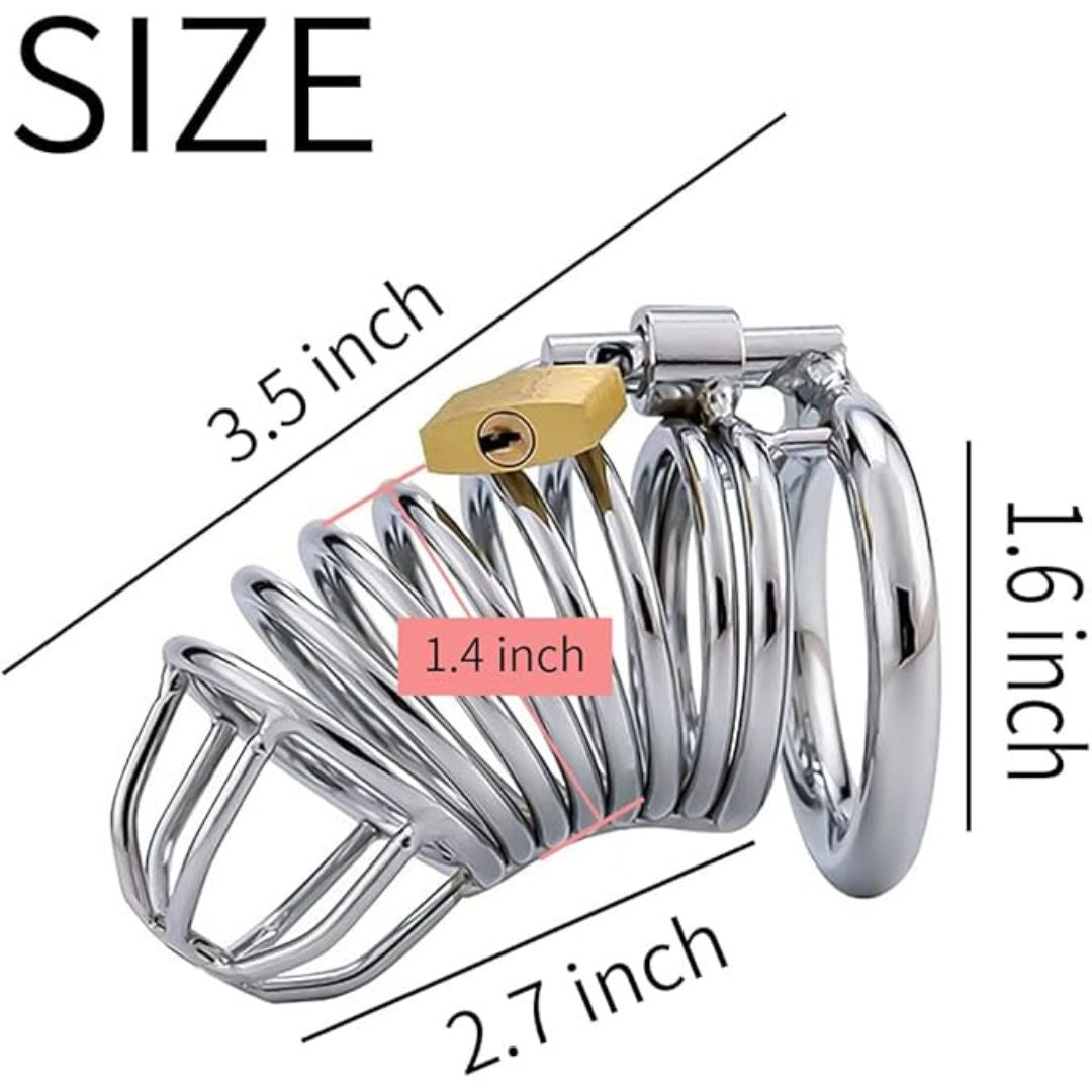 Medium Size Stainless Steel Chastity Cage