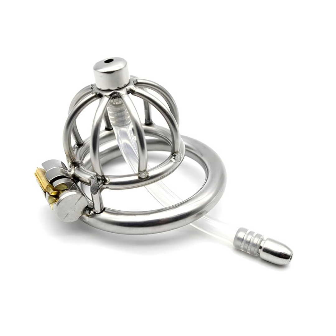 Penis Cage with Urethral Plug