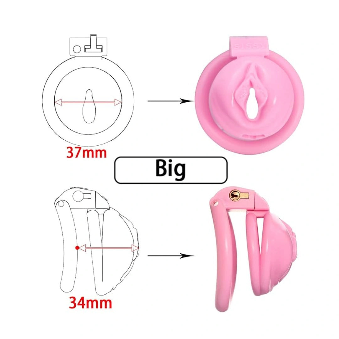 Pink Sissy Penis Cage
