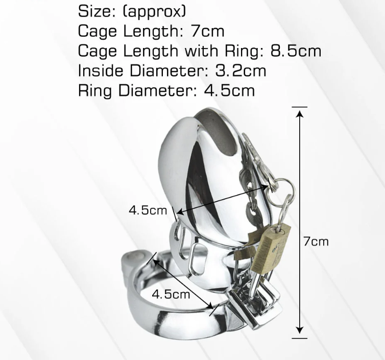 Small Size Stainless Steel Chastity Cage