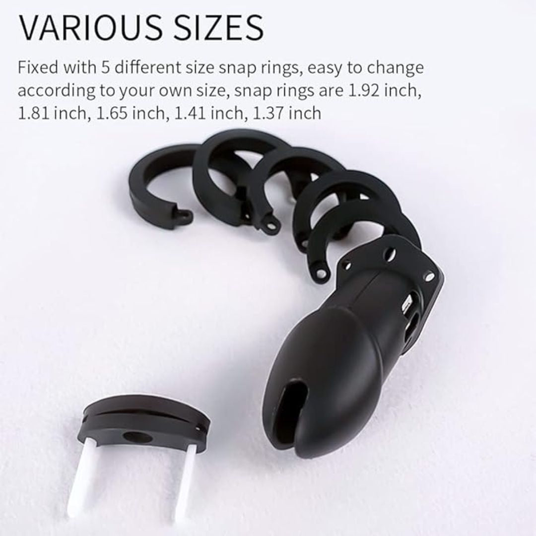 Black Silicon Chastity Cage