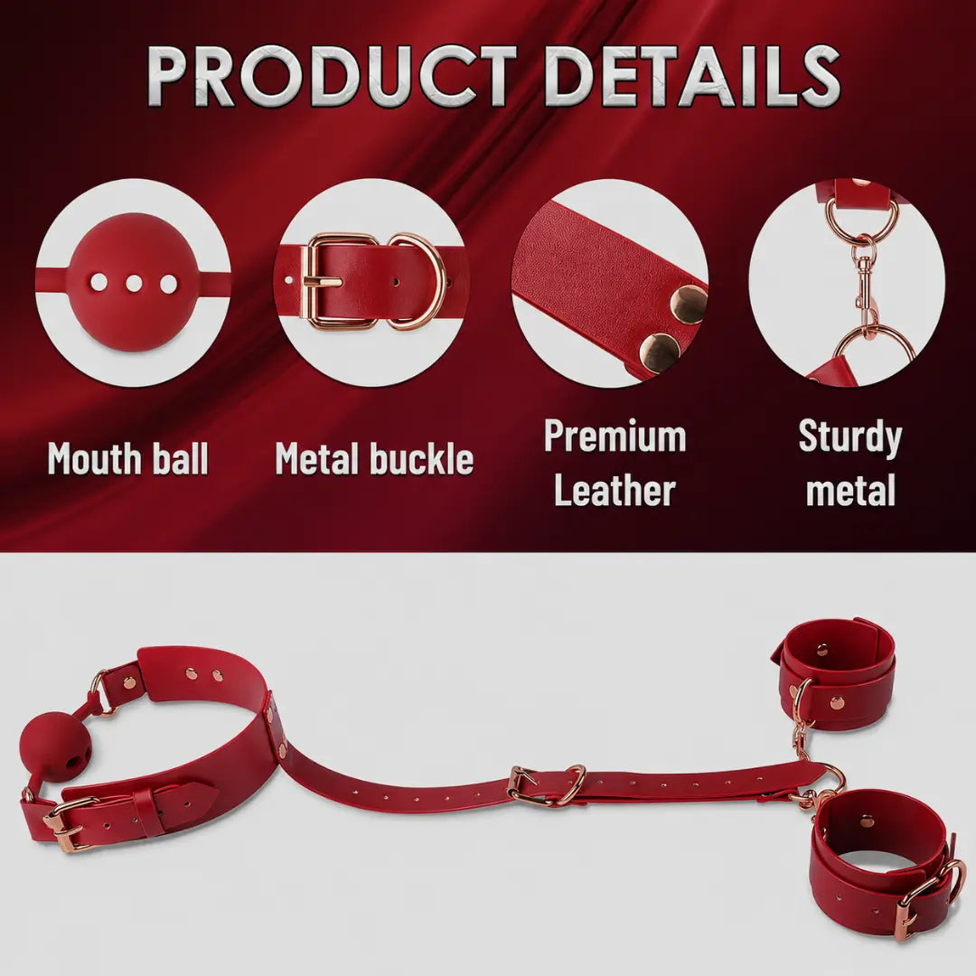 Premium Bondage Restraint Kit with Adjustable Handcuffs