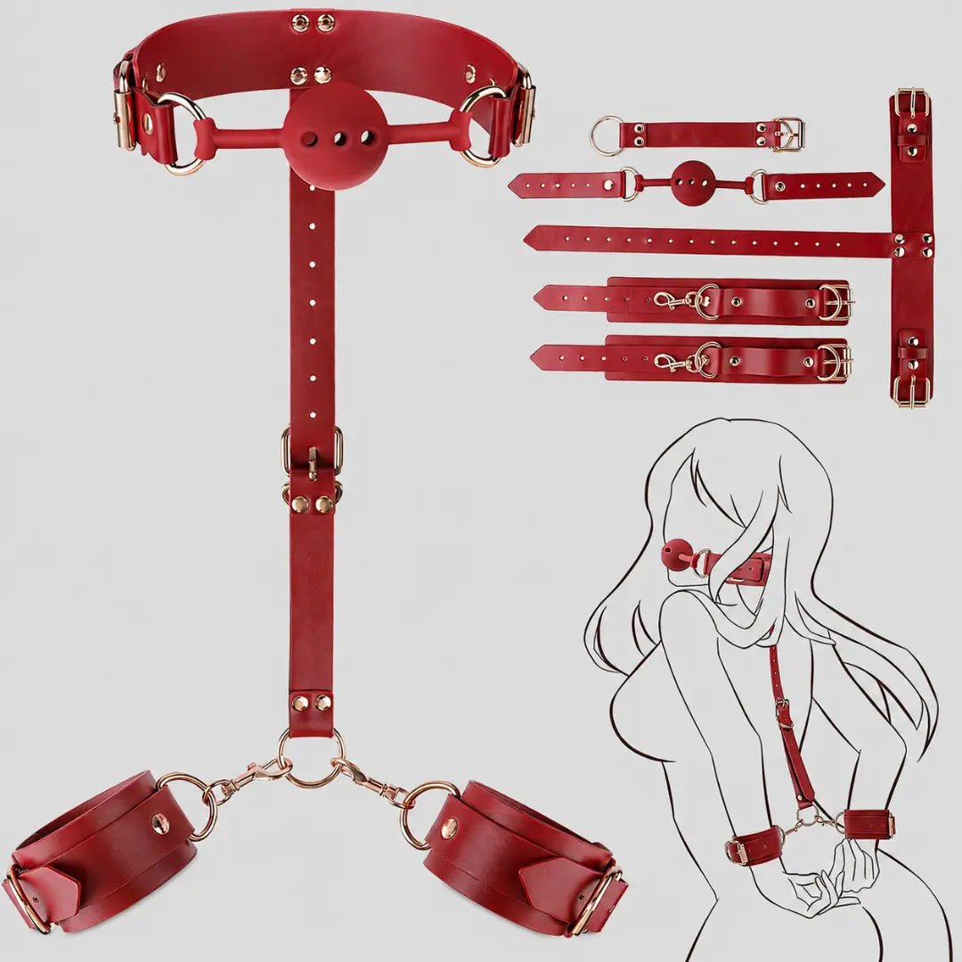 Premium Bondage Restraint Kit with Adjustable Handcuffs