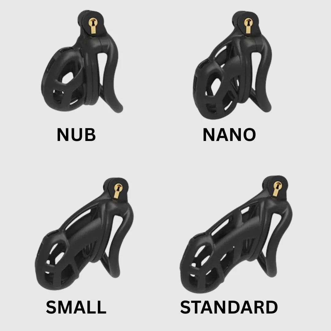 Black 3D Cobra Chastity Device with Secure Locking System