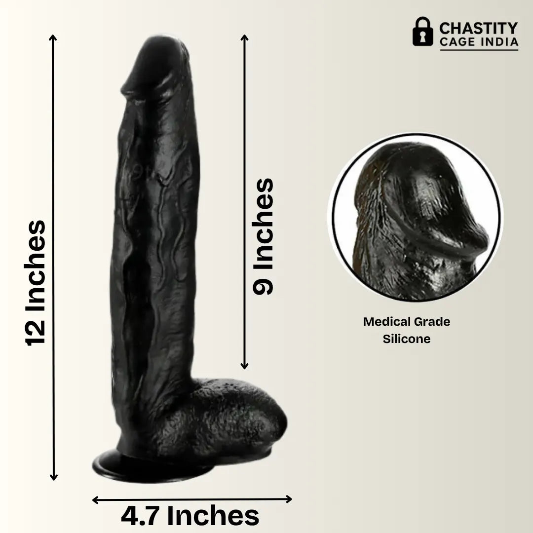 Super 12 Inch Long Giant Dildo with Strong Suction Cup