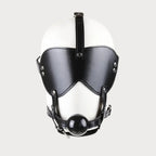 Blindfold Harness & Ball Gag Leather Restraints