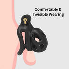 Black 3D Cobra Chastity Device with Secure Locking System