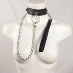Leather Choker With Leash Bondage