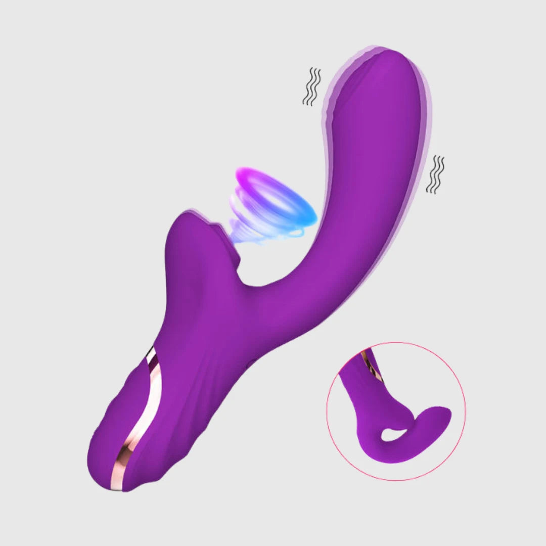 10-Speed G-Spot Vibrator with Clitoral Suction Stimulator