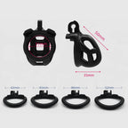 Black 3D Cobra Chastity Device with Secure Locking System